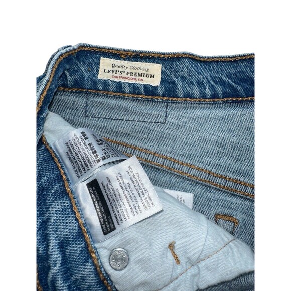 Levi’s 501 Skinny Jeans W28 L26 Button Fly Distressed Knee Vintage Blue Denim - Picture 7 of 16